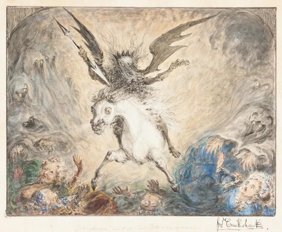 "Crinolina" - and the Consequences [recto] by George Cruikshank