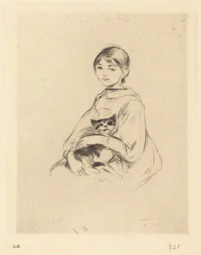 Julie Manet Holding a Cat