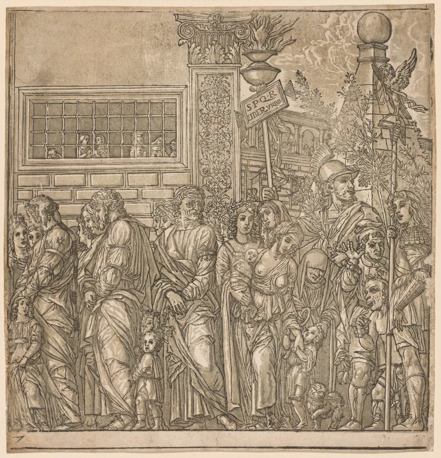 The Triumph of Julius Caesar:  Procession of Men, Women and Children by Andrea Andreani