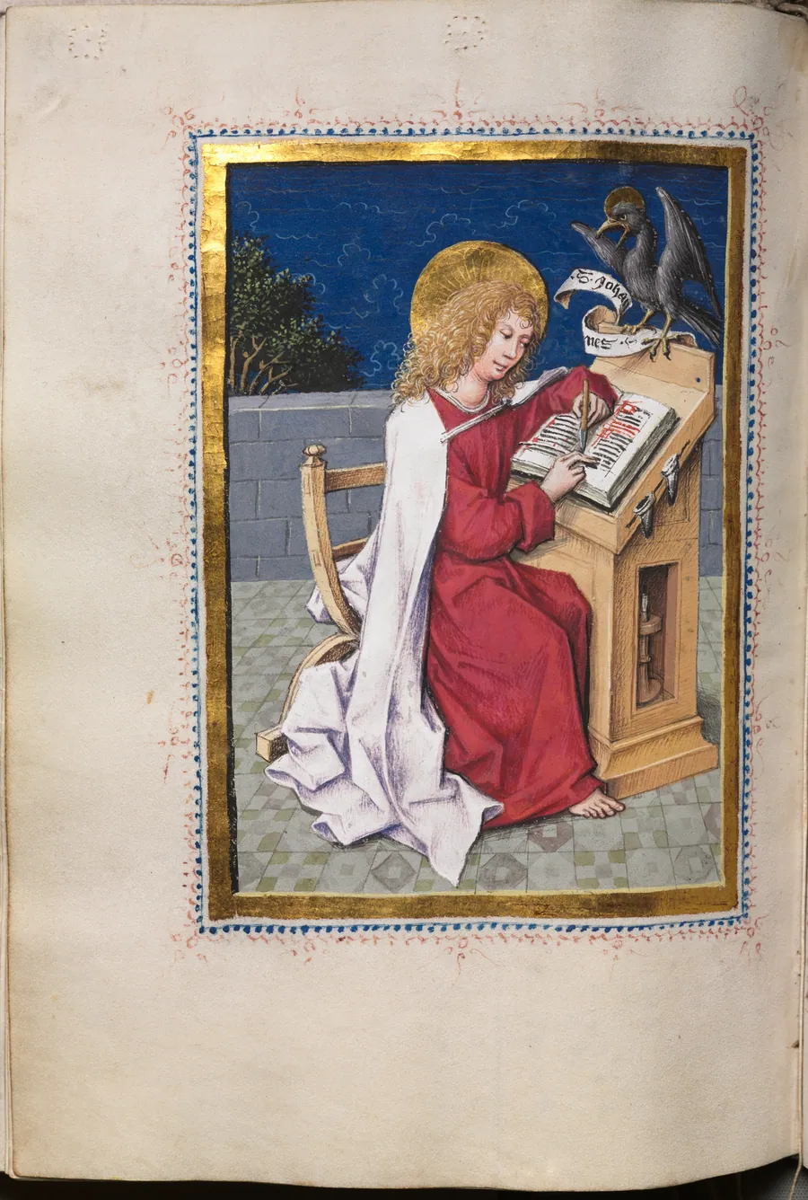 Gospel Book with Evangelist Portraits:  Saint John by Master of the House-Book