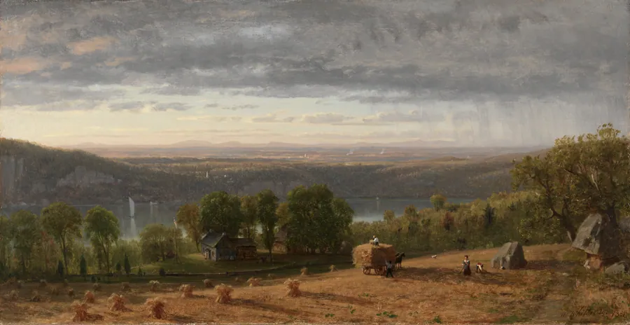 Landscape with Haywain by Worthington Whittredge