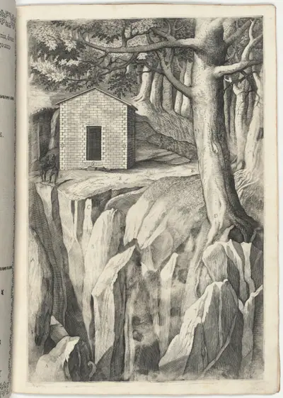 Monastic Cell of the Blessed John of La Verna (Cella del beato Giovanni della Verna) [plate T]