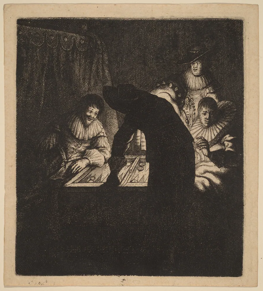 The Backgammon Players by Johannes van Vliet