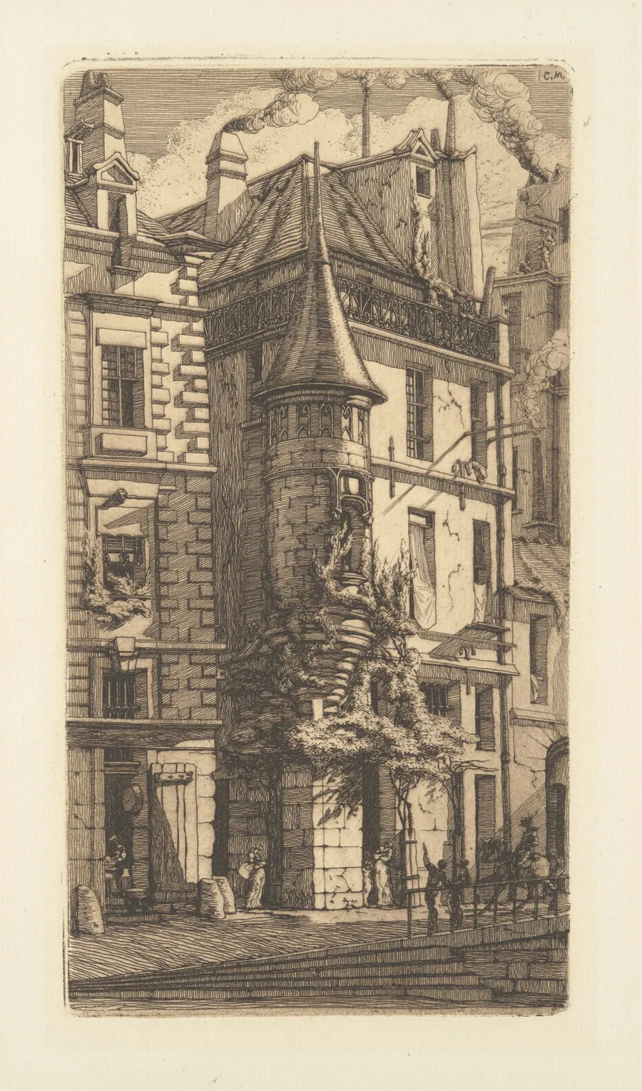 Tourelle, Rue de la Tixeranderie by Charles Meryon