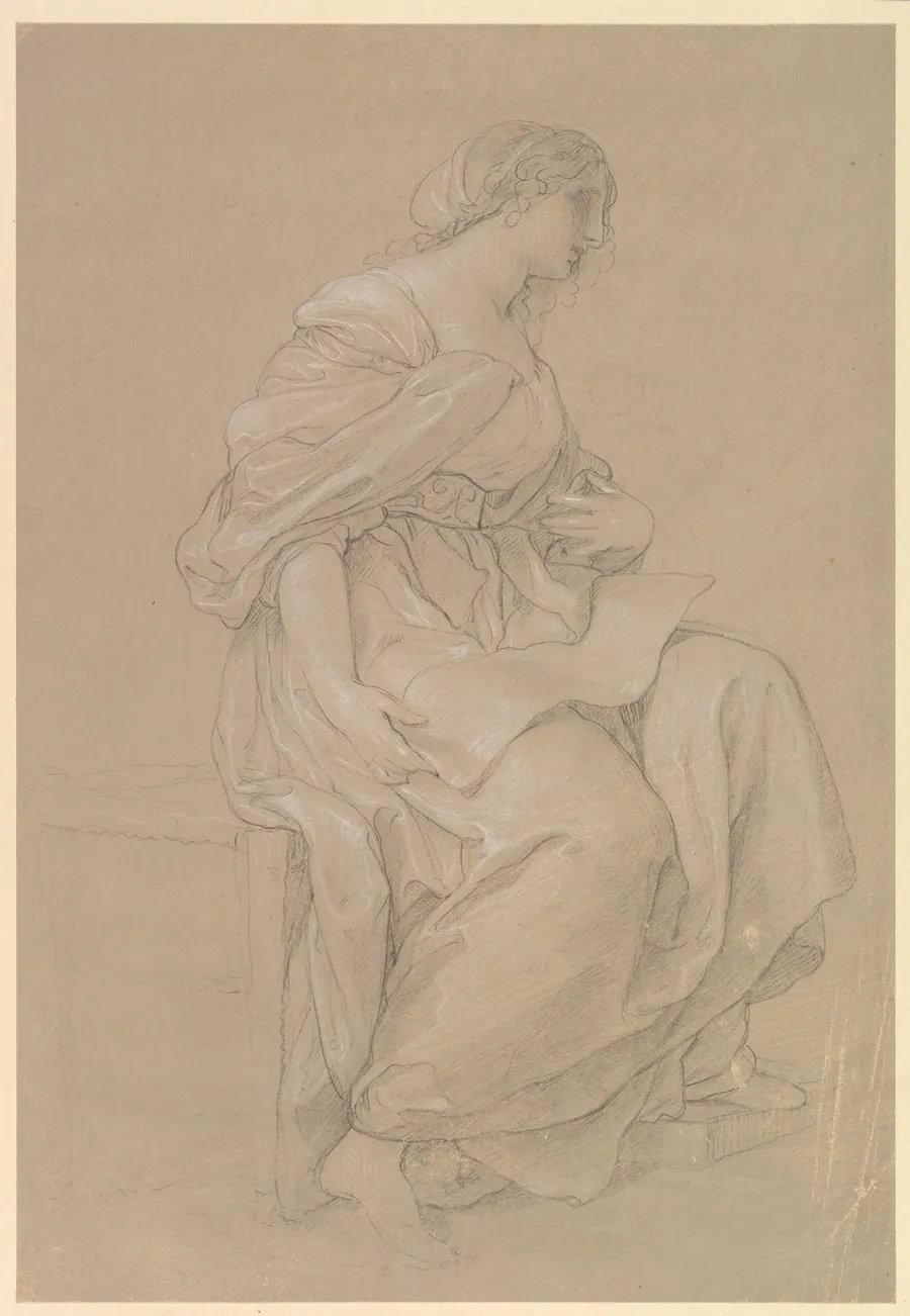 Study of a Seated Woman by Angelica Kauffmann