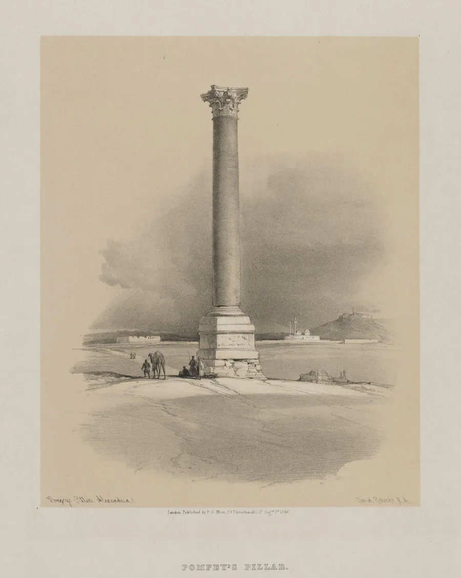 Egypt and Nubia, Volume I: Pompey's Pillar, Alexandria by Louis Haghe