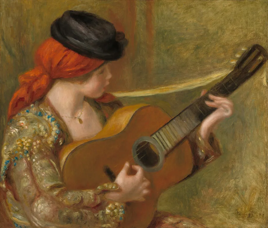 Young Spanish Woman with a Guitar by Auguste Renoir