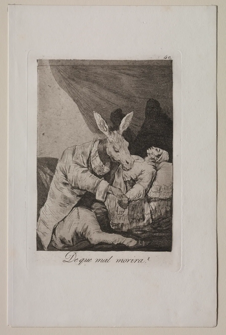 Of What Ill Will He Die?, Plate 40 by Francisco de Goya