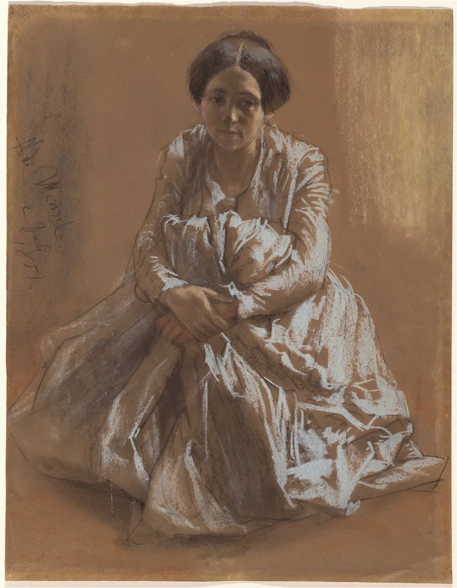 The Artist's Sister Emilie by Adolph Menzel