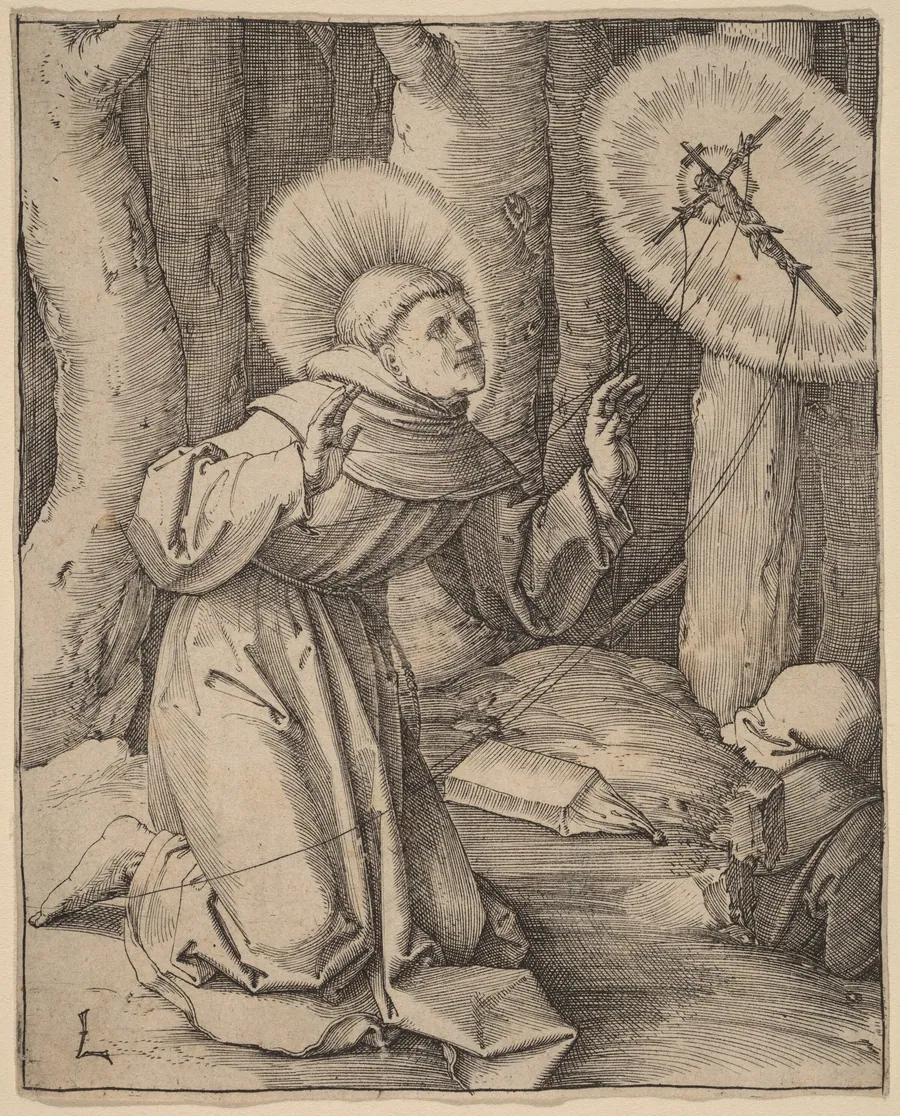 Saint Francis of Assisi Receiving the Stigmata by Lucas van Leyden