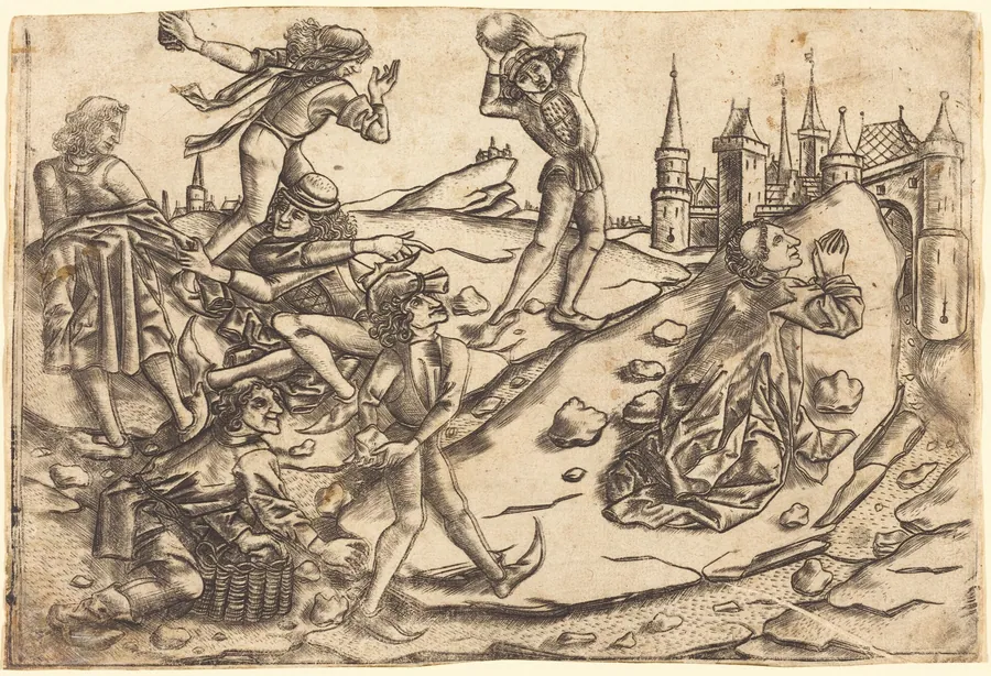 The Stoning of Saint Stephen by Master with the Banderoles