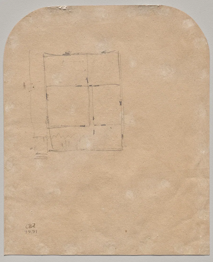 Floorplan (verso) by Jasper F. Cropsey