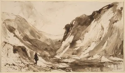 Deep Valley in Mountainous Landscape