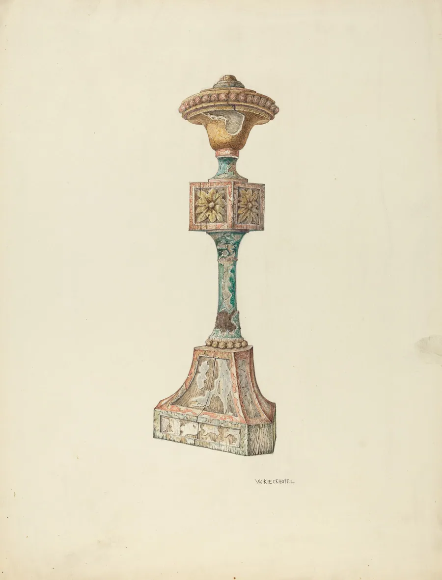 Ceremonial Candlestick (Ecclesiastical Furniture) by William Kieckhofel