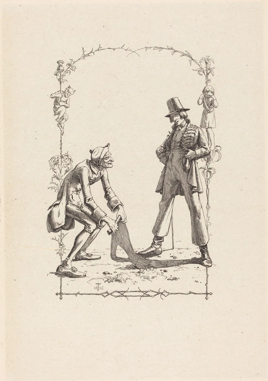 Peter Schlemihl Sells His Shadow by Adolf Schrödter