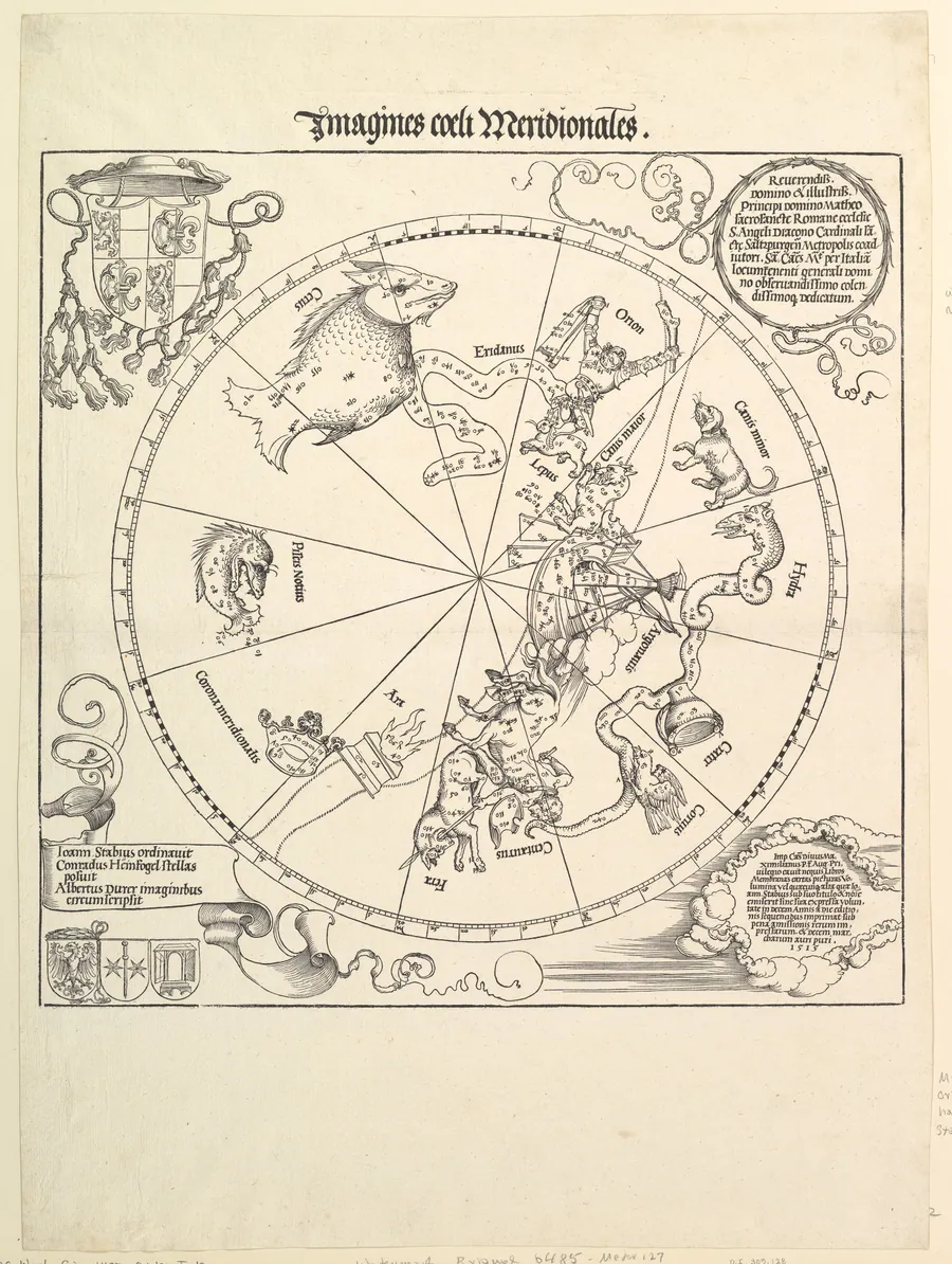 The Celestial Globe-Southern Hemisphere by Albrecht Dürer