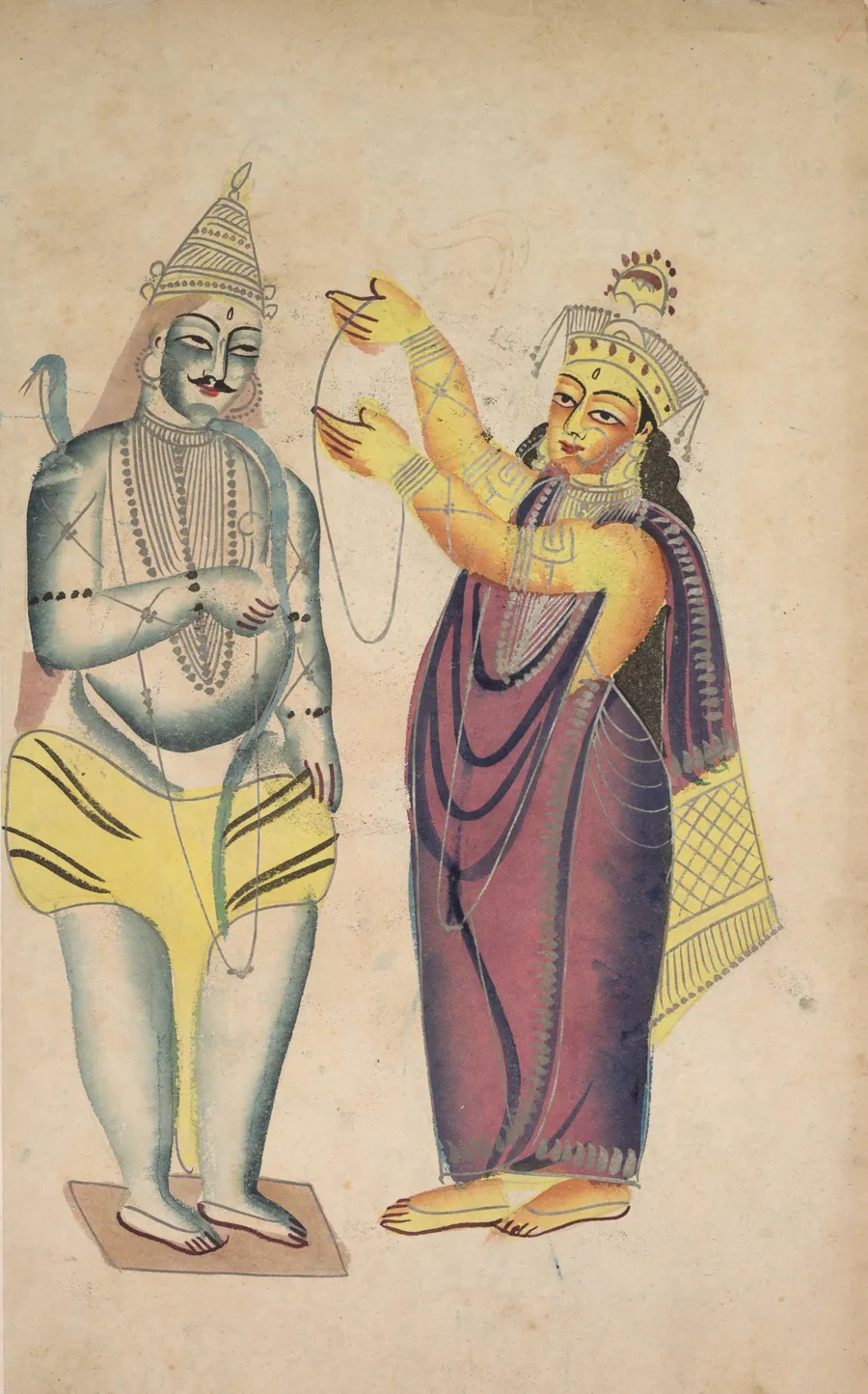 Parivati Placing a Wedding Garland on Shiva (verso)