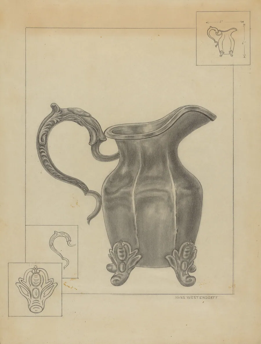 Pewter Pitcher by Hans Westendorff