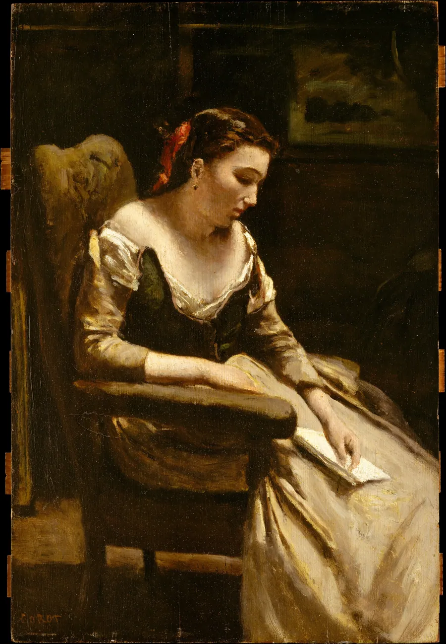 The Letter by Camille Corot