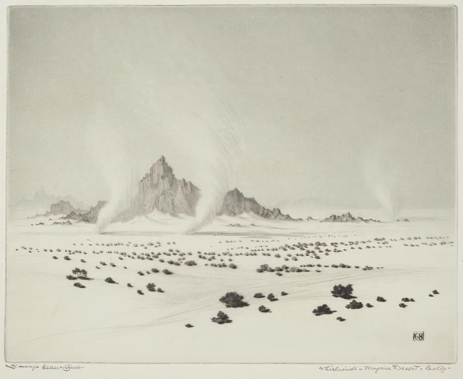 Whirlwinds, Mojave Desert, California (no.3) by George Elbert Burr
