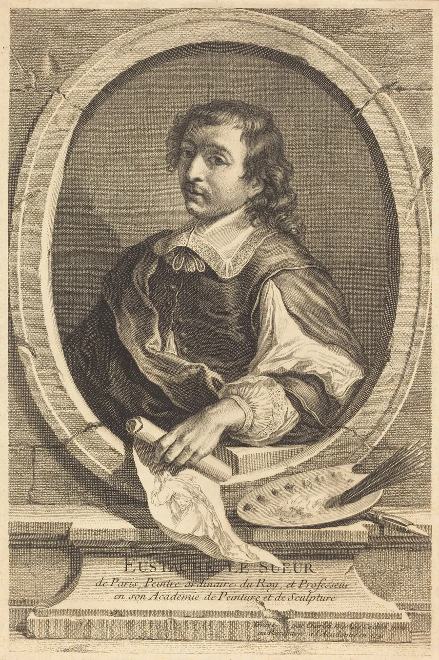 Eustache Le Sueur by Charles-Nicolas Cochin I