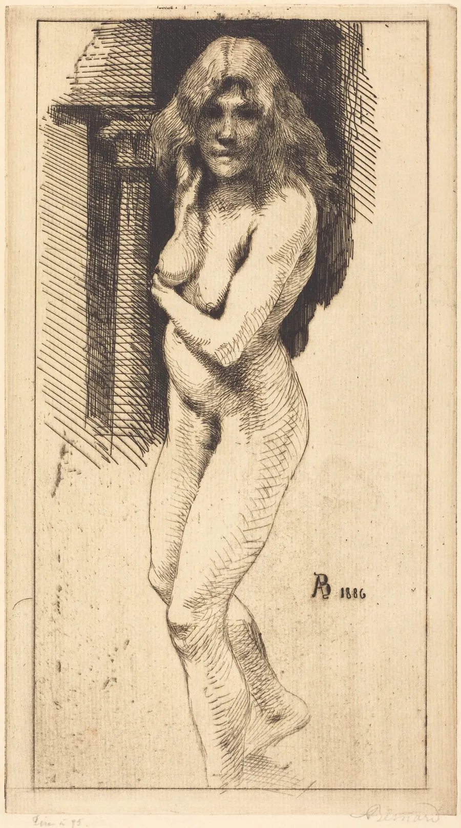 Carmen Standing in the Nude (Carmen nue debout) by Albert Besnard