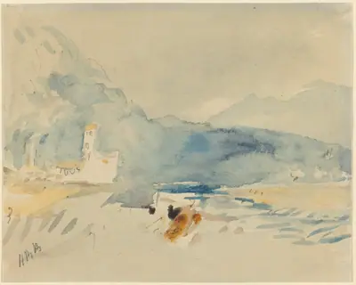 A Landscape with Mountains and a Stream