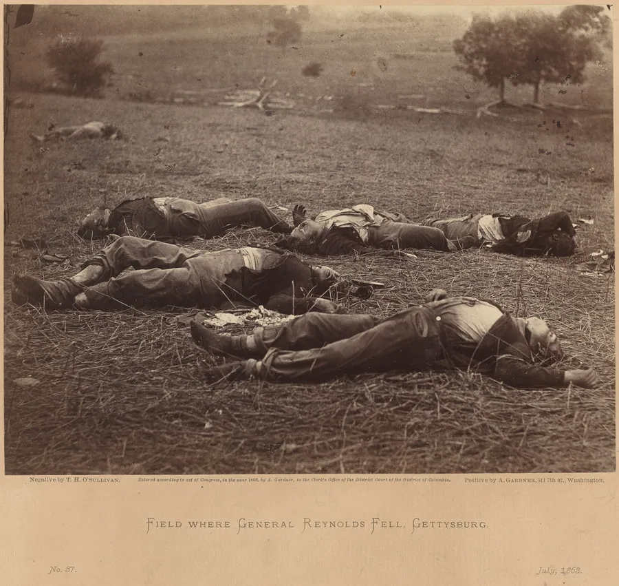 Field Where General Reynolds Fell, Gettysburg, July 5, 1863 by Timothy H. O'Sullivan