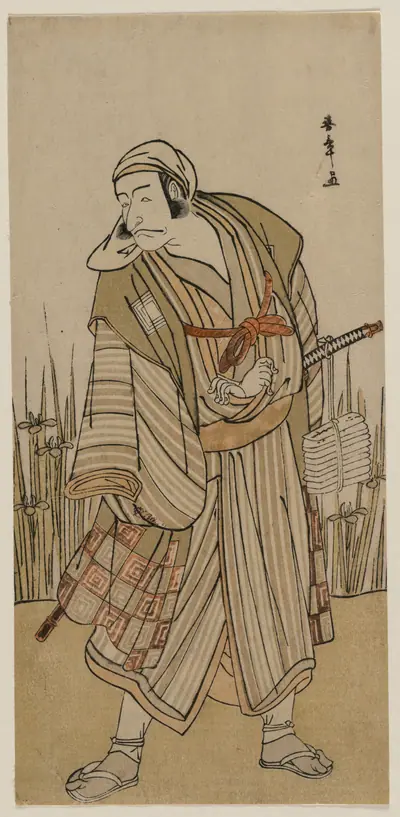 Ichikawa Danjuro V as a Traveller Beside a Clump of Iris