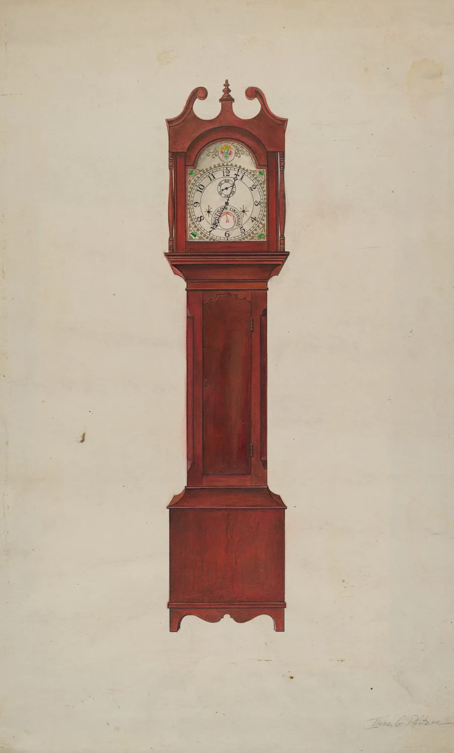 Hall Clock (Grandfather's Clock) by Theodore Pfitzer