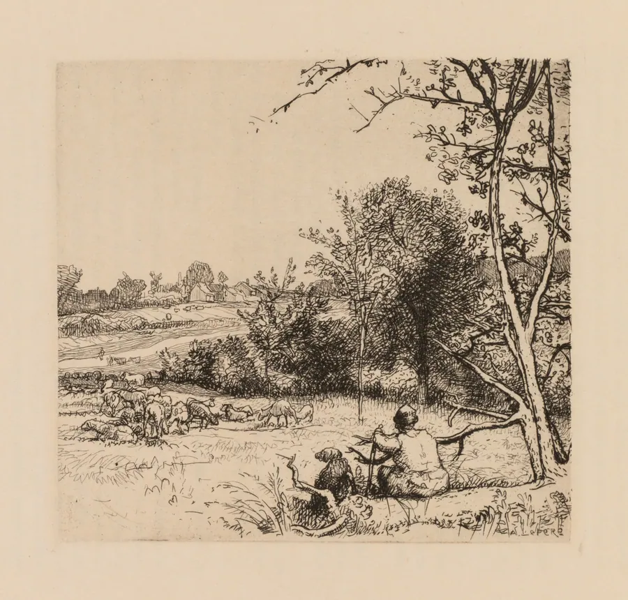 Auguste Lepère: Le pommier renversé (Picardie) by Auguste Louis Lepère