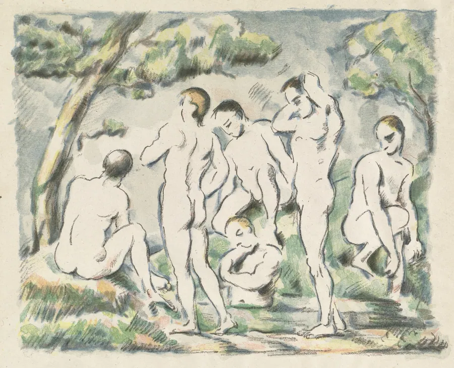 The Bathers (Small Plate) by Paul Cezanne