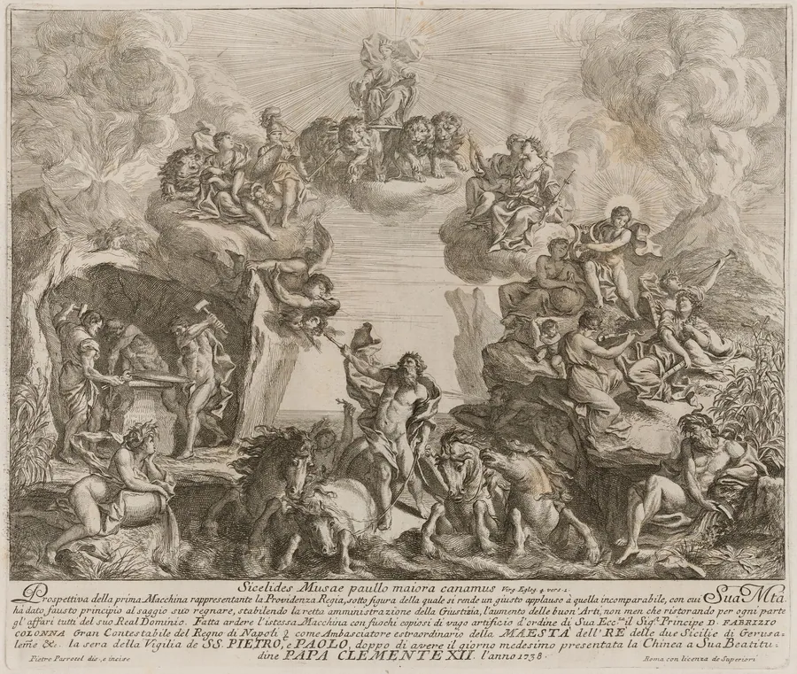 The Prima Macchina for the Chinea of 1738: Allegory of Regal Providence by Pierre Parrocel