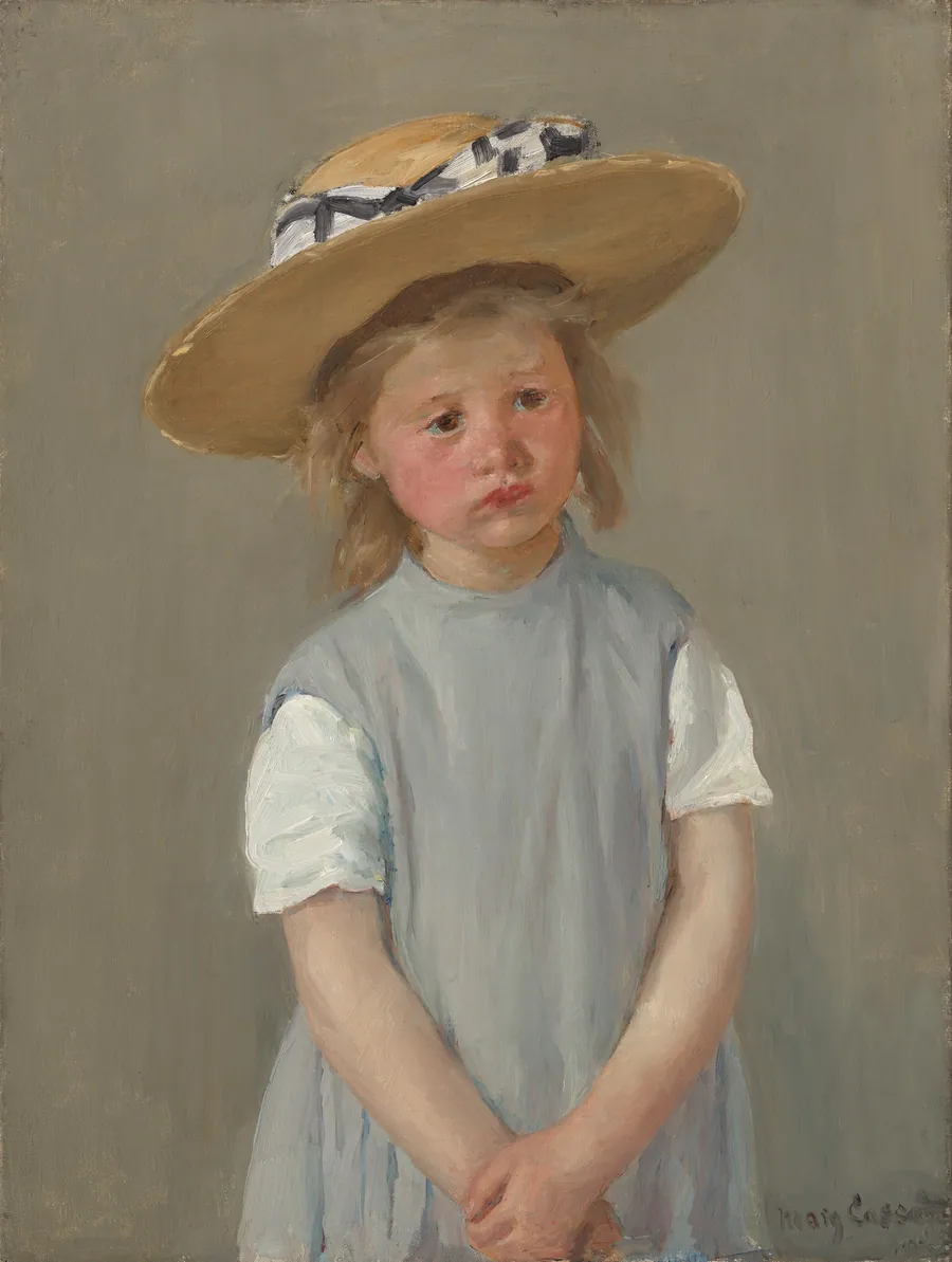 Child in a Straw Hat by Mary Cassatt