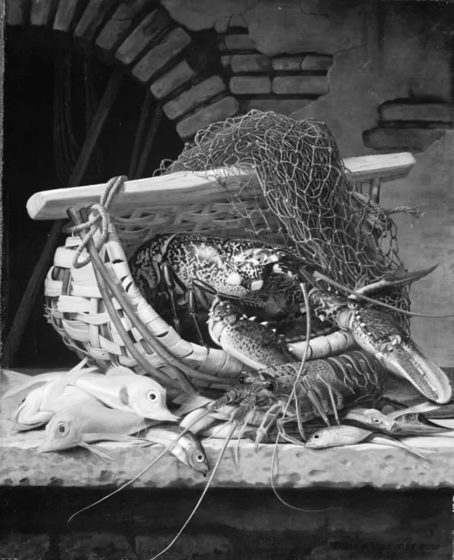 Italienske fisk og hummere by William Hammer