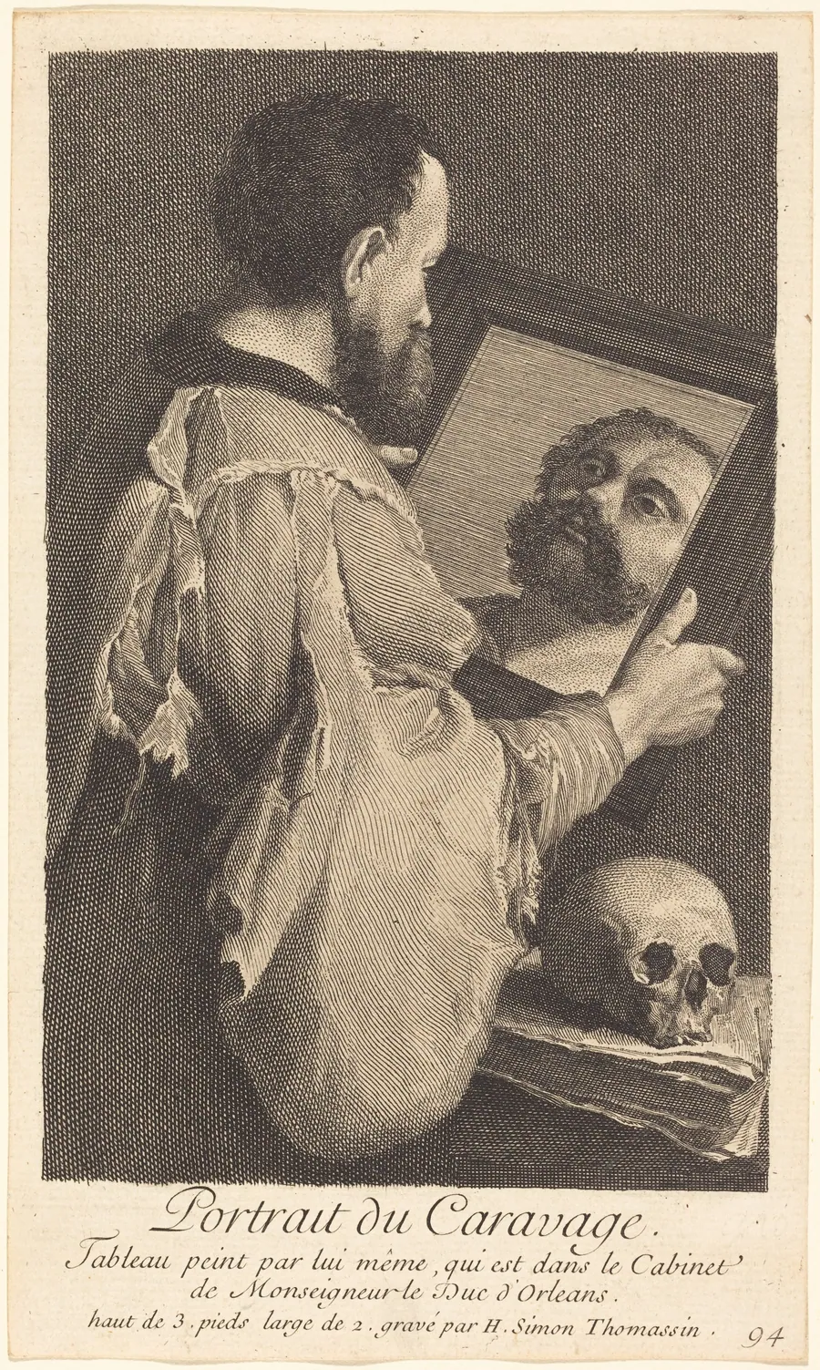 Portrait du Caravage (Portrait of Caravaggio) by Henri Simon Thomassin
