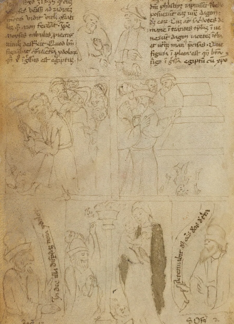 The Destruction of the Egyptian Idols [verso] by Italian 15th Century
