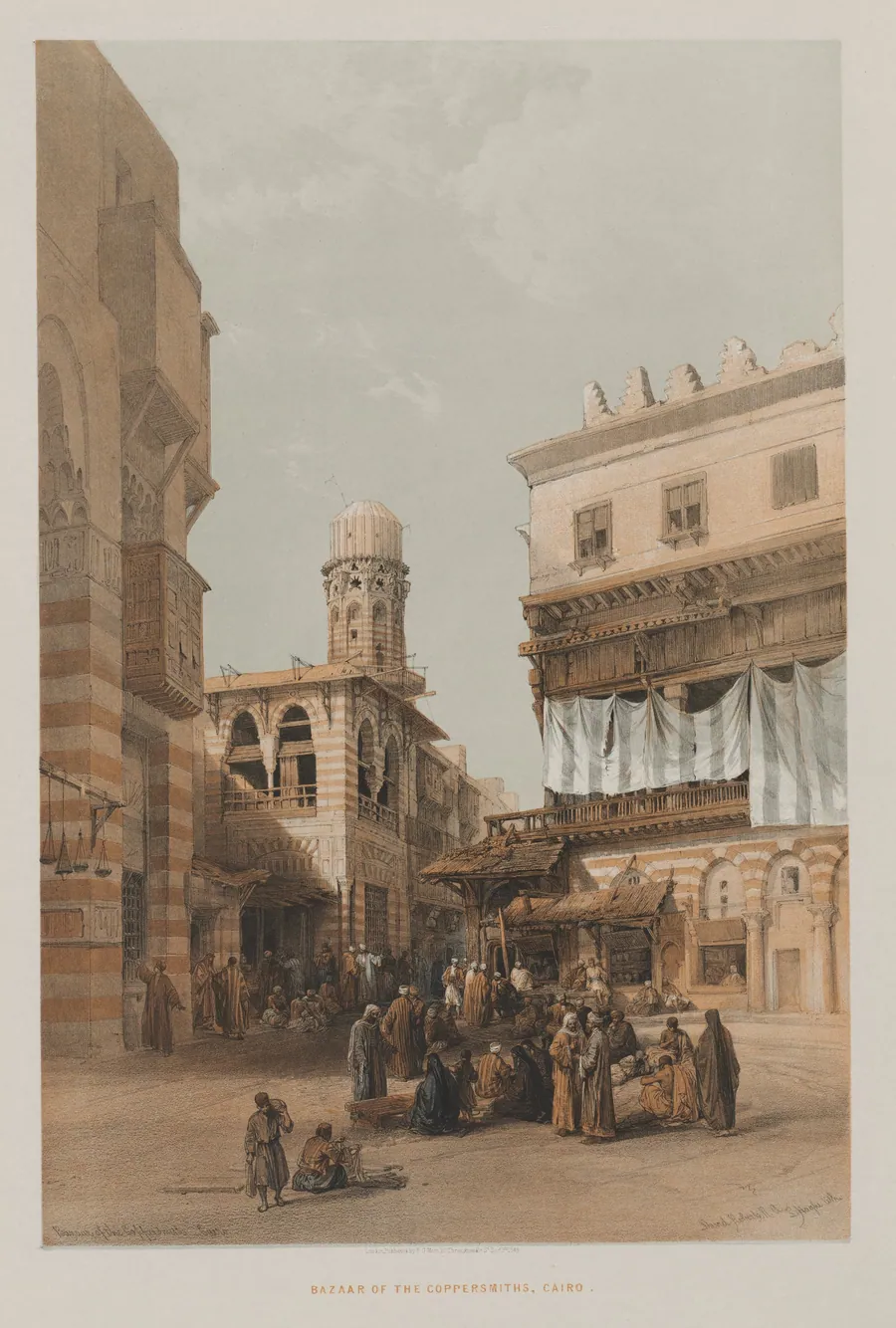 Egypt and Nubia, Volume III: Bazaar of the Coppersmiths, Cairo by Louis Haghe
