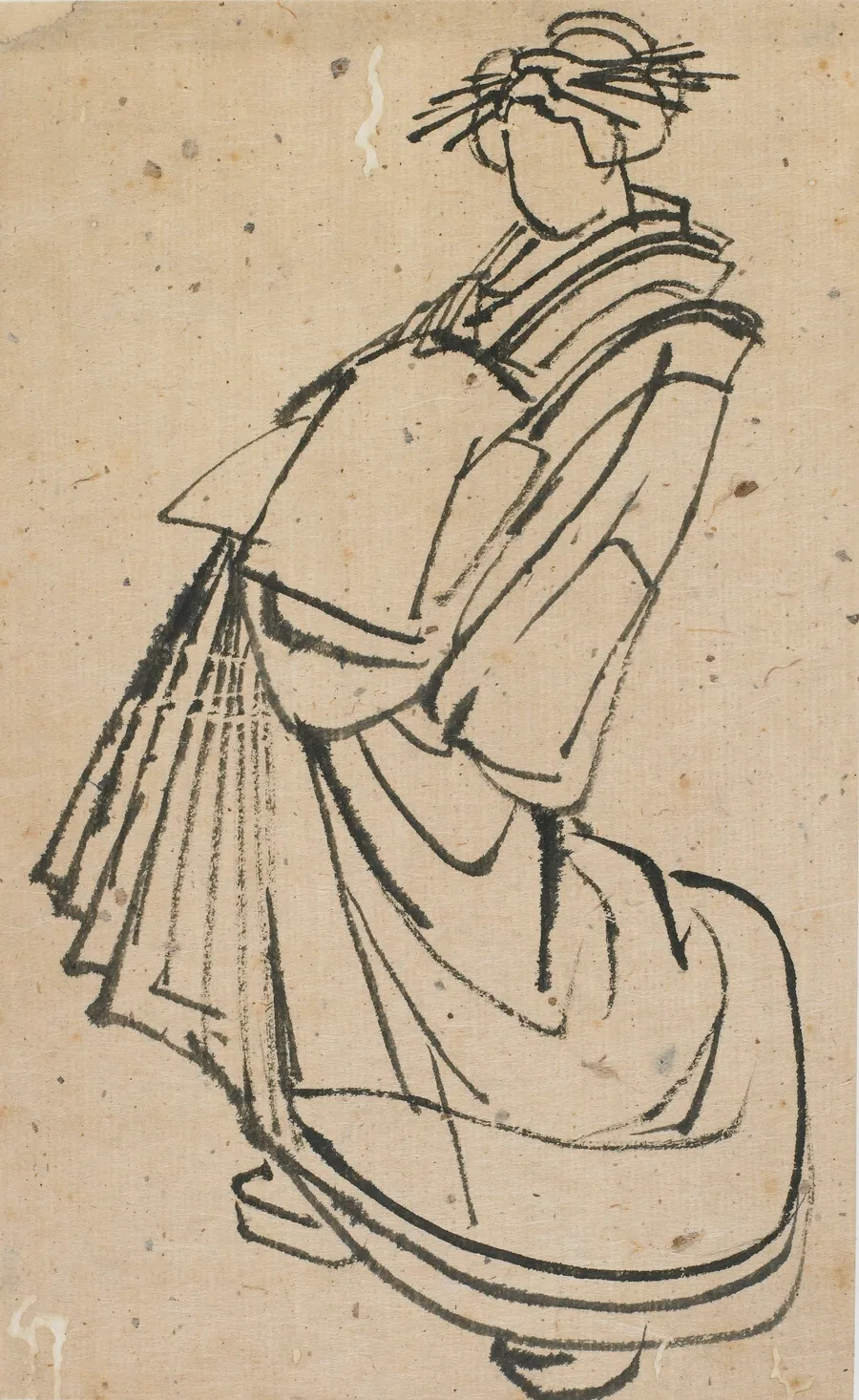 Sketch of a courtesan by Katsushika Hokusai 葛飾北斎 (1760-1849)
