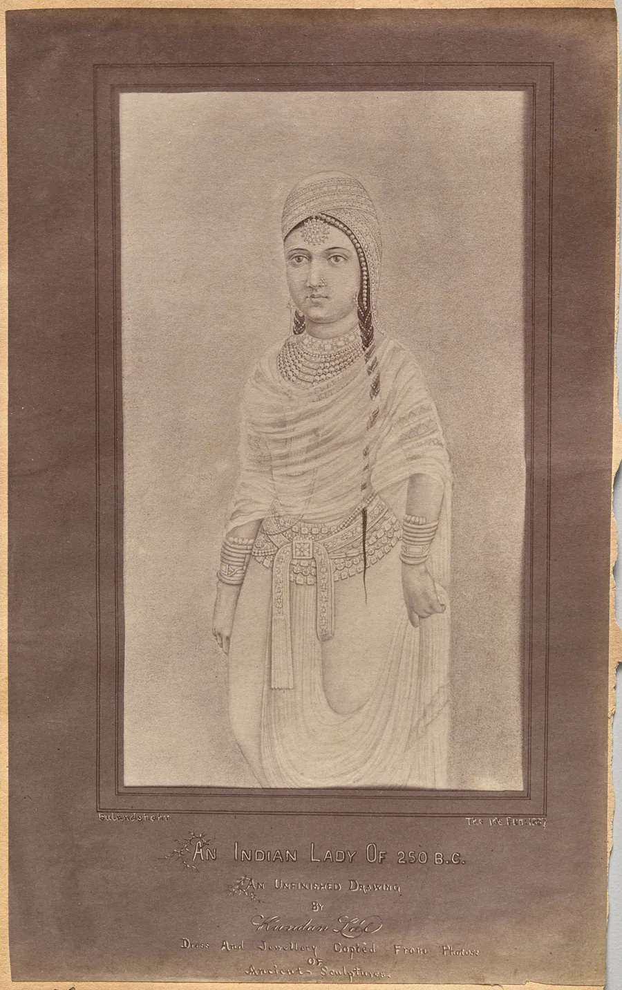 Indian Lady 250 BC (verso, right) by Raja Deen Dayal
