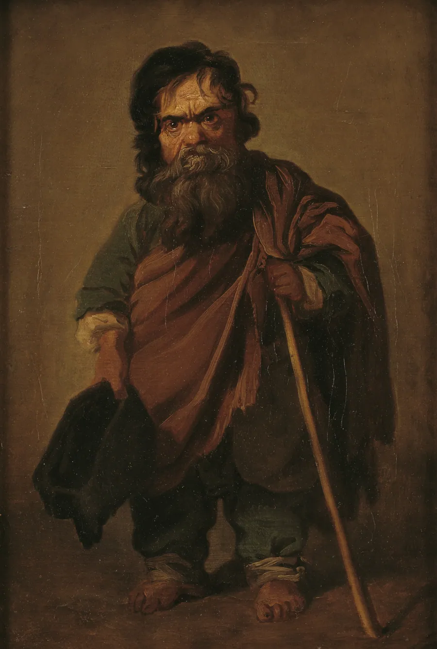 Den romerske dværg Francesco Ravai, kaldet Bajocco by Jens Juel