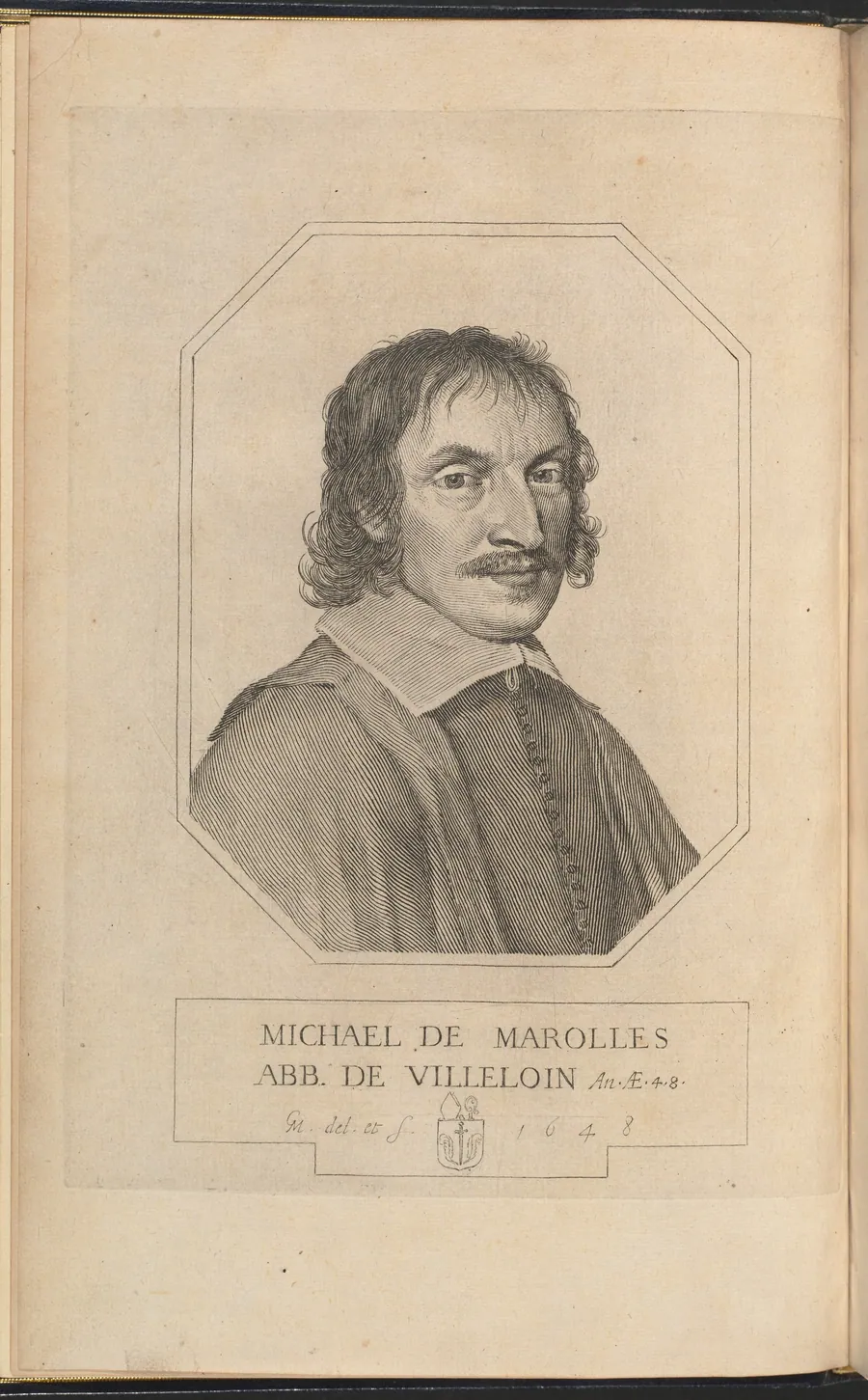 Michel de Marolles by Claude Mellan