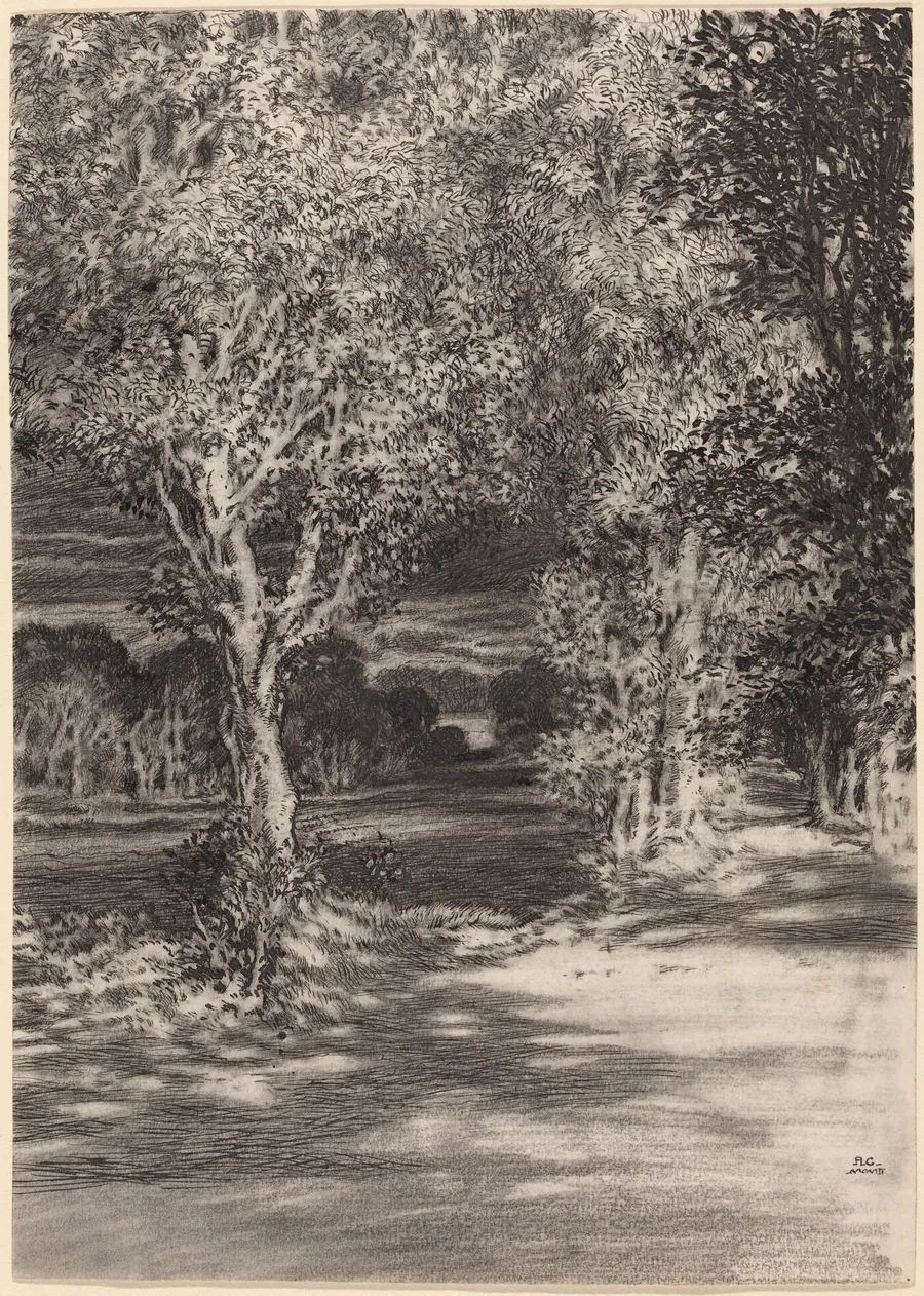 Sunset and Moonrise at Cilian-Aeron by F. L. Griggs