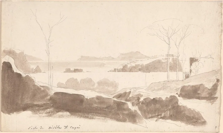 View of the Islands of Nisida and Capri by Friedrich Salathé