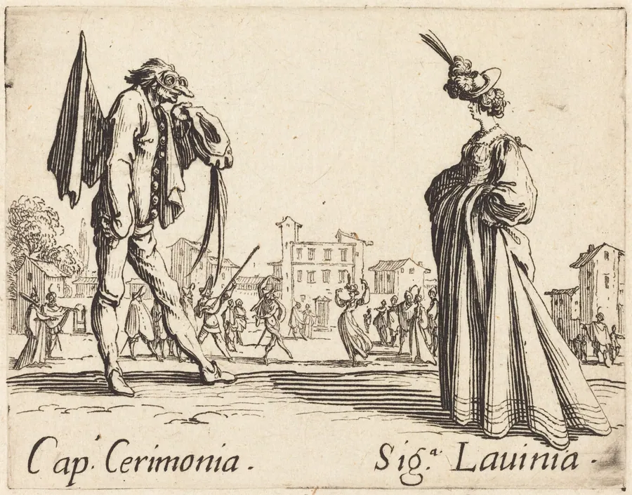 Cap. Cerimonia and Siga. Lavinia by Jacques Callot