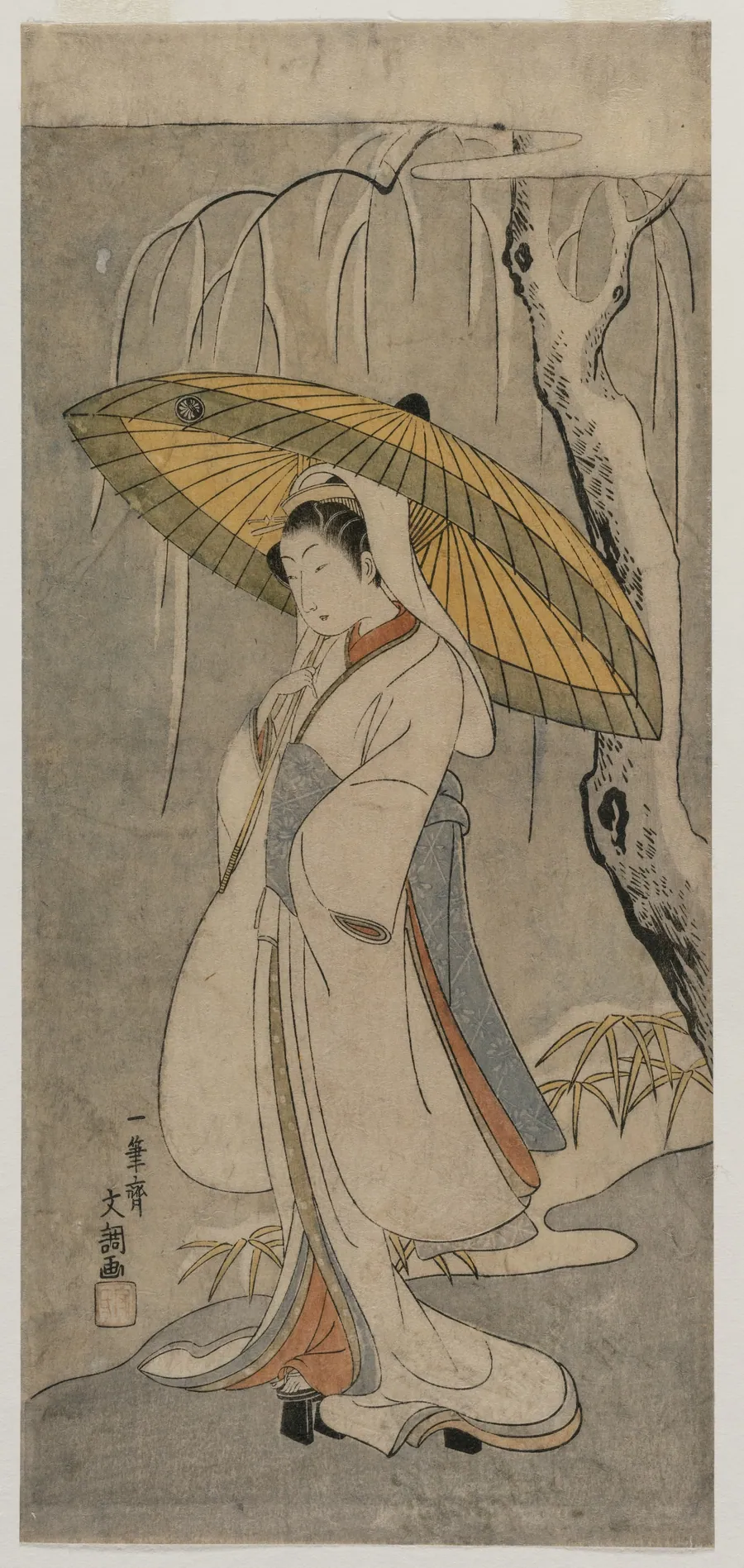 Segawa Kikunojo II as the Heron Maiden (from the series Ichimura Theater) by Ippitsusai Bunchō