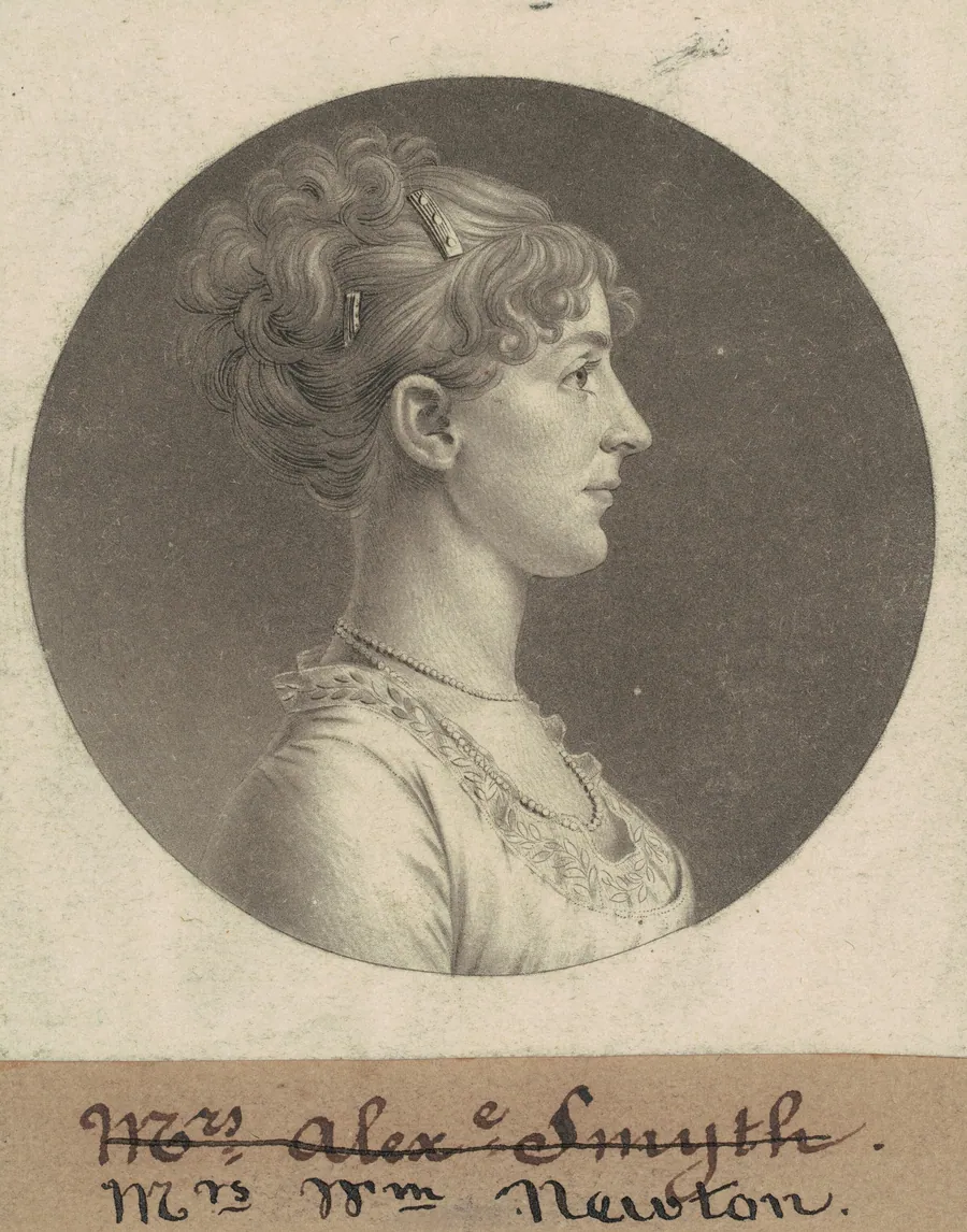 Jane Barr Stuart Newton by Charles B. J. Févret de Saint-Mémin