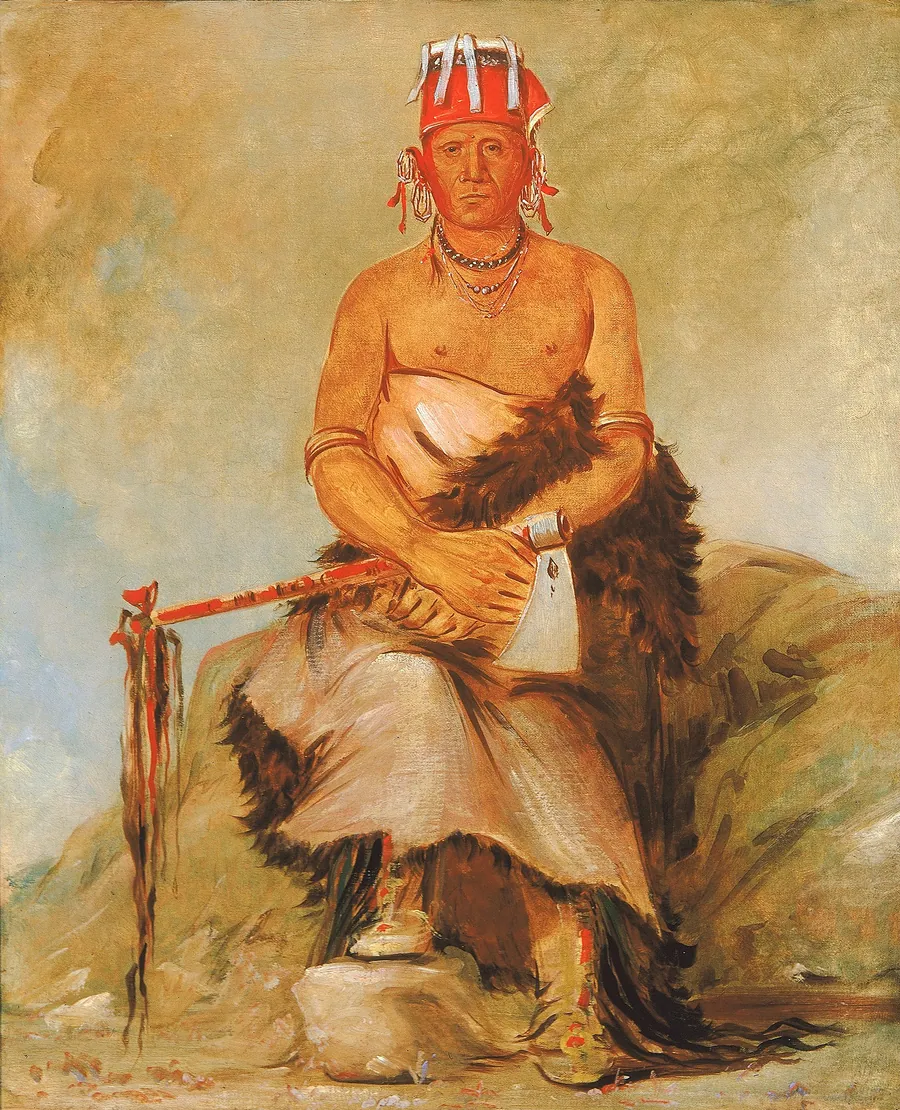 A'h-sha-la-cóots-ah, Mole in the Forehead, Chief of the Republican Pawnee by George Catlin, born Wilkes-Barre, PA 1796-died Jersey City, NJ 1872