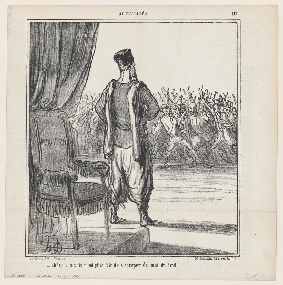 What about that..., they don't seem to be interested in me anymore, from 'News of the day,' published in Le Charivari, May 30, 1866 by Destouches