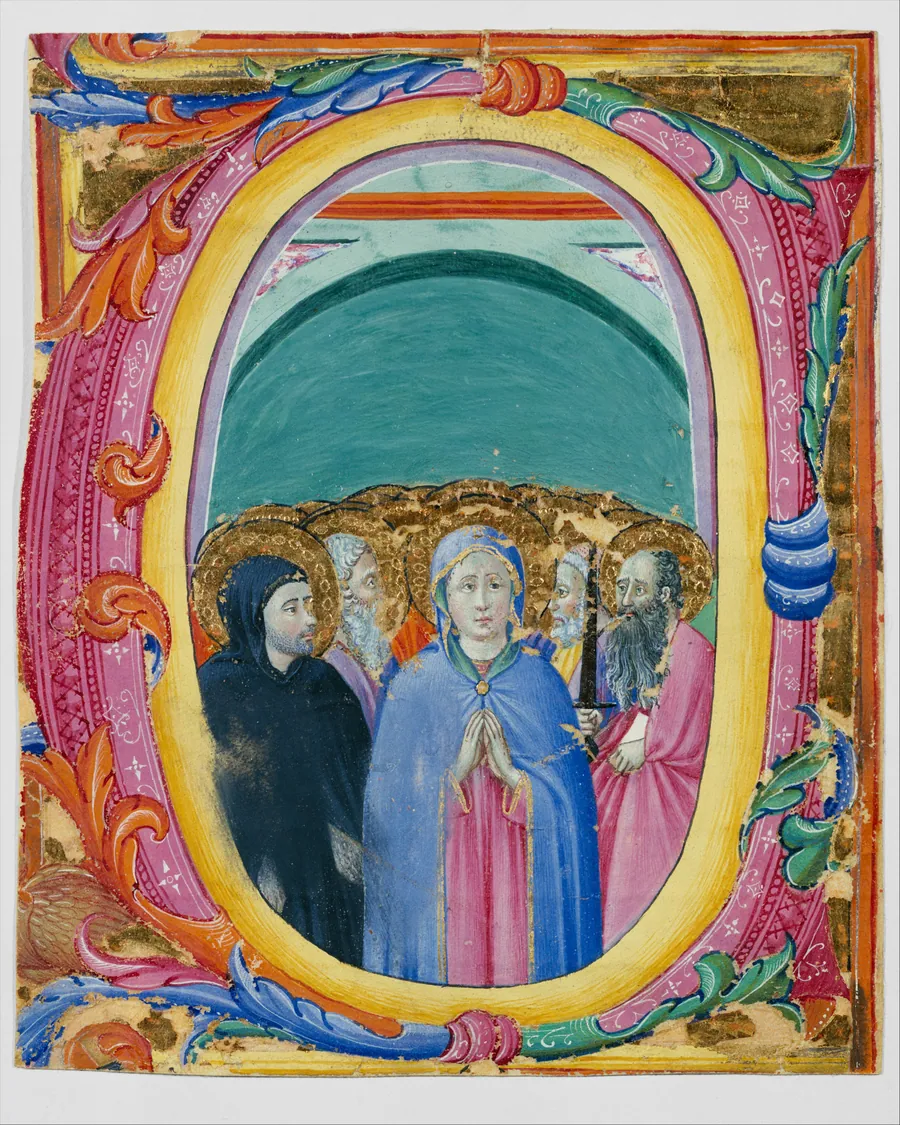 All Saints in an Initial E or O by Osservanza Master